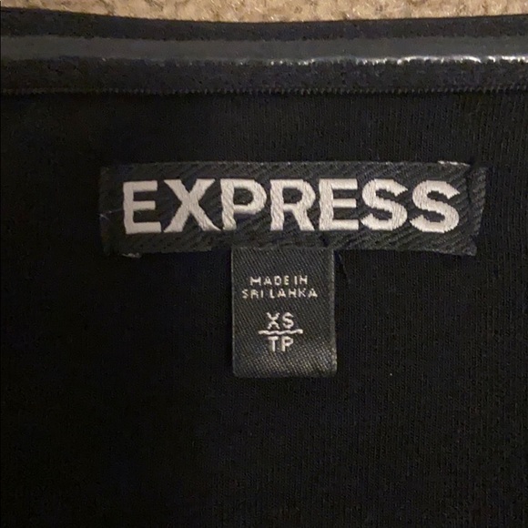 Express Black & White Strapless Dress - Picture 5 of 5